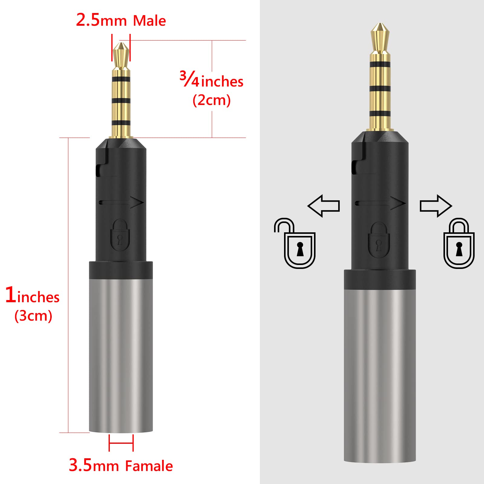 Amazon.co.jp: Geekria Apollo 2.5mm オス - 3.5mm メス ステレオ